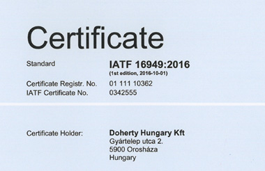 IATF 16949:2016 Certification